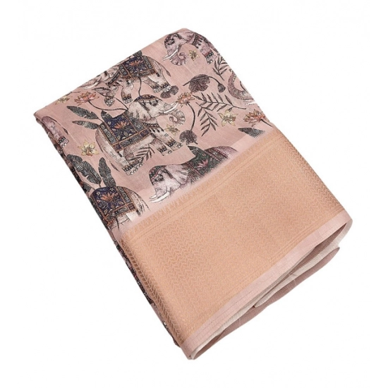 Generic Women's Cotton Silk Printed Saree With Unstitched Blouse 5.5Mtr (Cream-Black) Generic Women's Cotton Silk Printed Saree With Unstitched Blouse 5.5Mtr (Cream-Black)