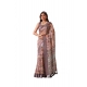 Generic Women's Faux_Linen Printed Saree With Unstitched Blouse 5.5Mtr (Mauve)