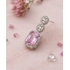Generic Women's Brass Silver Plated Drop Earrings (Pink) Generic Women's Brass Silver Plated Drop Earrings (Pink)