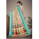 Generic Women's Cotton Silk  Printed Saree With Unstitched Blouse 5.5Mtr (Sky Blue)