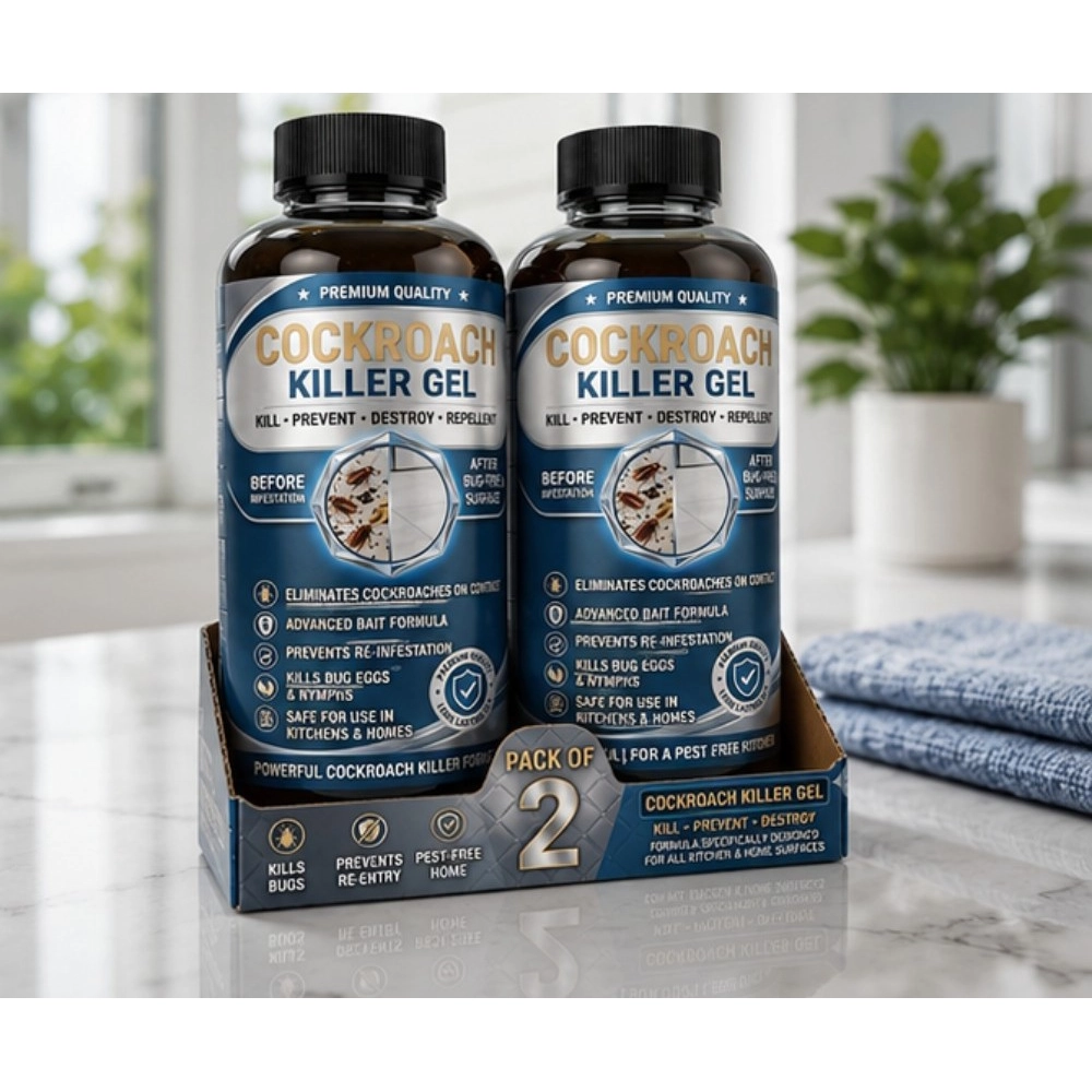 Generic Pack of 2 Cockroach Killer Gel Bottles 100 ML - Image 5