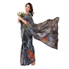 Generic Women's Georgette Printed Saree With Unstitched Blouse 5.5Mtr (Black) Generic Women's Georgette Printed Saree With Unstitched Blouse 5.5Mtr (Black)