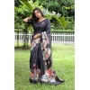 Generic Women's Faux_Tussar Floral Saree With Unstitched Blouse 5.5Mtr (Black)