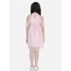 Generic Girl's Net Printed Sleeveless Dress (Blush Pink)