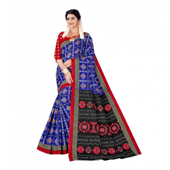 Generic Women's Soft Pure Cotton Printed Saree With Unstitched Blouse 5.5Mtr (Blue) Generic Women's Soft Pure Cotton Printed Saree With Unstitched Blouse 5.5Mtr (Blue)