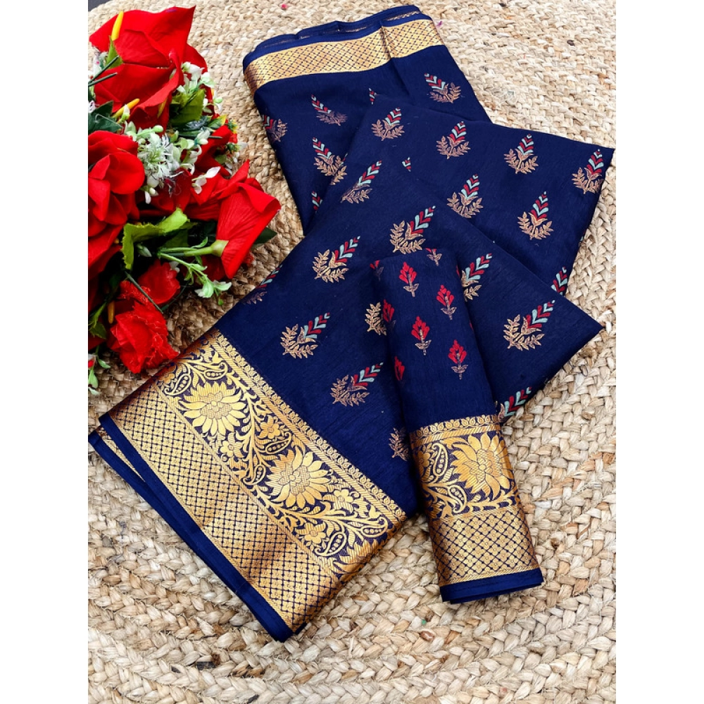 Generic Women's Digital Dolla Silk Printed Saree With Unstitched Blouse 5.5Mtr (Blue) Generic Women's Digital Dolla Silk Printed Saree With Unstitched Blouse 5.5Mtr (Blue)