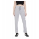 Generic Women's Cotton Solid Elasticated Track Pants (Light Grey)