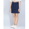 Generic Girl's Denim Solid Buttoned Skirt (Navy Blue) Generic Girl's Denim Solid Buttoned Skirt (Navy Blue)