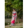 Generic Women's Faux_Tussar Geometric_Print Saree With Unstitched Blouse 5.5Mtr (Pink)