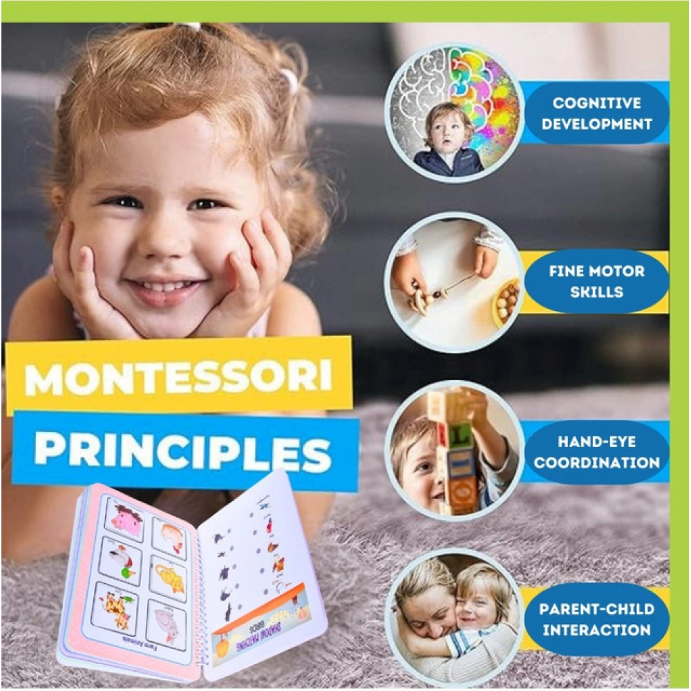 Generic Montessori Busy Book Benefits– Complete Early Learning Activity Book (2–4 Years, Multicolor) Generic Montessori Busy Book Benefits– Complete Early Learning Activity Book (2–4 Years, Multicolor)
