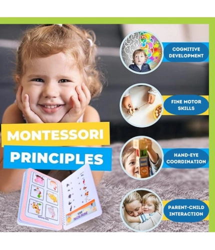 Generic Montessori Busy Book Benefits– Complete Early Learning Activity Book (2–4 Years, Multicolor)