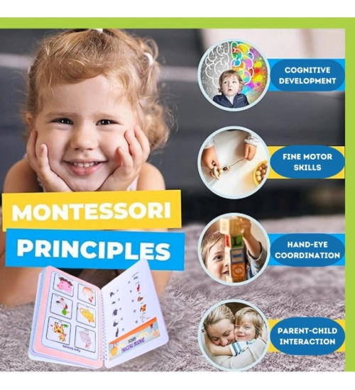 Generic Montessori Busy Book Benefits– Complete Early Learning Activity Book (2–4 Years, Multicolor) Generic Montessori Busy Book Benefits– Complete Early Learning Activity Book (2–4 Years, Multicolor)
