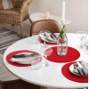 Generic Cotton Dining Table Round Placemat Mats Set of 4 (Red) Generic Cotton Dining Table Round Placemat Mats Set of 4 (Red)