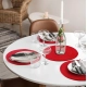 Generic Cotton Dining Table Round Placemat Mats Set of 4 (Red)
