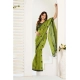 Generic Women's Linen Cotton Printed Ready To Wear Saree With Unstitched Blouse 5.5 Mtr (Green)