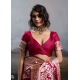 Generic Women's Silk Blend Printed Saree With Unstitched Blouse 5.5Mtr (Maroon) Generic Women's Silk Blend Printed Saree With Unstitched Blouse 5.5Mtr (Maroon)