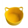 Generic Cotton Pack Of_1 Plain Cat Basket 9x5 Inch (Yellow)