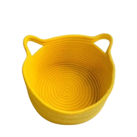Generic Cotton Pack Of_1 Plain Cat Basket 9x5 Inch (Yellow) Generic Cotton Pack Of_1 Plain Cat Basket 9x5 Inch (Yellow)