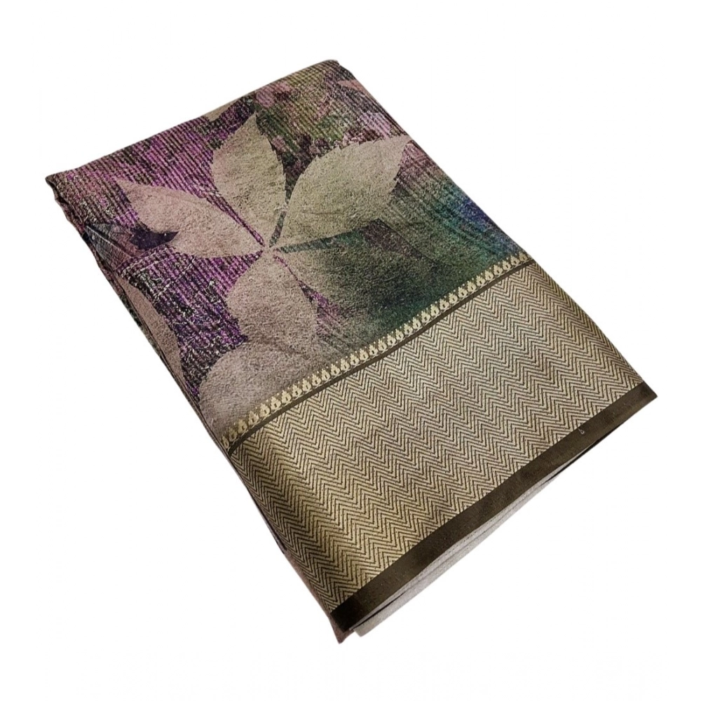 Generic Women's Cotton Silk Printed Saree With Unstitched Blouse 5.5Mtr (Multicolor) Generic Women's Cotton Silk Printed Saree With Unstitched Blouse 5.5Mtr (Multicolor)
