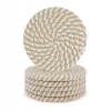 Generic Cotton Rope Drink Coasters 6 Pcs Set (Beige-White)
