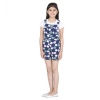 Generic Girl's Rayon Polka Sleeveless Jumpsuit (Blue-Pink) Generic Girl's Rayon Polka Sleeveless Jumpsuit (Blue-Pink)