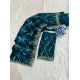 Generic Women's Slik Embellished Saree With Unstitched Blouse 5.5Mtr (Teal)