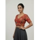 Generic Women's Crepe Position Print V Neck Short Sleeve Readymade Blouse (Red 38 Ready , Alterable 36–40)-PID65824 Generic Women's Crepe Position Print V Neck Short Sleeve Readymade Blouse (Red 38 Ready , Alterable 36–40)-PID65824