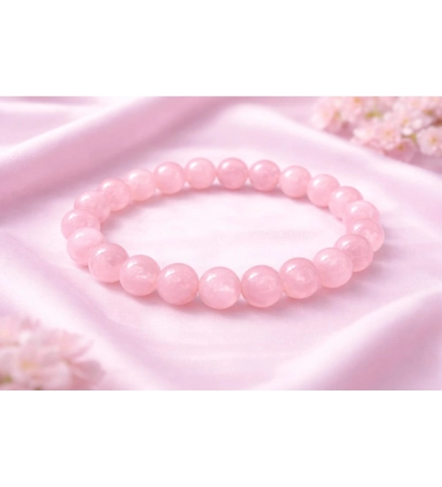 Generic Natural Crystal 8mm Rose Quartz Bracelet (Light Pink) Generic Natural Crystal 8mm Rose Quartz Bracelet (Light Pink)