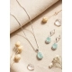 Generic Women's Brass Silver Plated Pendant Set (Turquoise) Generic Women's Brass Silver Plated Pendant Set (Turquoise)