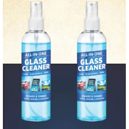 Generic Pack of 2 All-in-One Glass Cleaner Spray Bottles 200 ML
