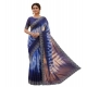 Generic Women's Georgette Striped Saree With Unstitched Blouse 5.5Mtr (Navy Blue) Generic Women's Georgette Striped Saree With Unstitched Blouse 5.5Mtr (Navy Blue)