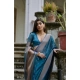 Generic Women's Silk_Blend Butti Pattern Saree With Unstitched Blouse 5.5Mtr (Teal)