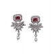 Generic Women's Brass Silver Plated Necklace set (Red) Generic Women's Brass Silver Plated Necklace set (Red)