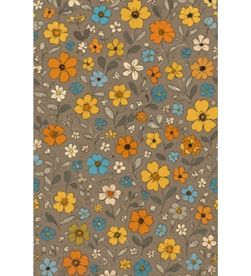 Generic Microfiber Floral Printed Single Bedsheet with 1 Pillow Cover (Multicolor)