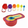 Pack of 4_Colorful Measuring Cup Spoon Set Stackable Kitchen Measuring Cups (Color: Assorted )