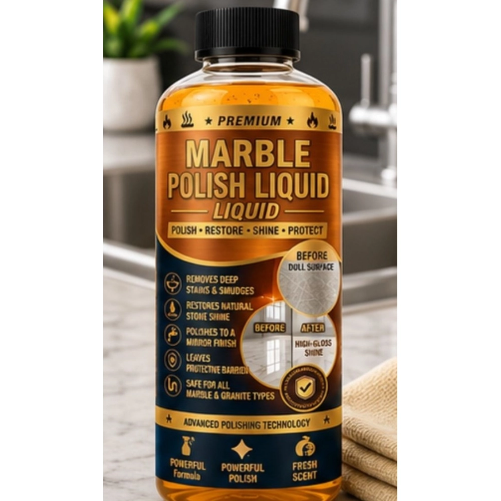 Generic Pack of 2 Marble Polish Liquid Bottles 100 ML - Image 3