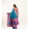 Generic Women's Faux_Banarasi Woven Motifs Saree With Unstitched Blouse 5.5Mtr (Teal)