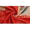 Generic Fleece Floral Printed Double Polar Warm Bedsheet with 2 Pillow Cover (Red)