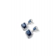 Generic Women's Brass Silver Plated Drop Earrings (Blue) Generic Women's Brass Silver Plated Drop Earrings (Blue)