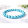 Generic Natural Crystal 8mm Turquoise Bracelet (Sky Blue)