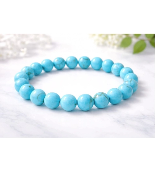 Generic Natural Crystal 8mm Turquoise Bracelet (Sky Blue) Generic Natural Crystal 8mm Turquoise Bracelet (Sky Blue)