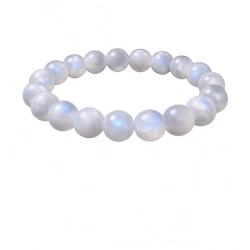 Generic Natural Crystal 8mm Moonstone Bracelet (White)