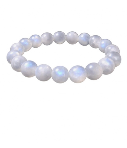 Generic Natural Crystal 8mm Moonstone Bracelet (White)