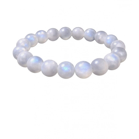 Generic Natural Crystal 8mm Moonstone Bracelet (White)