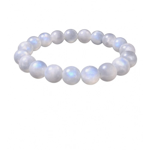 Generic Natural Crystal 8mm Moonstone Bracelet (White)