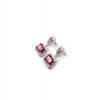 Generic Women's Brass Silver Plated Drop Earrings (Red) Generic Women's Brass Silver Plated Drop Earrings (Red)