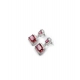 Generic Women's Brass Silver Plated Drop Earrings (Red) Generic Women's Brass Silver Plated Drop Earrings (Red)