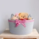 Generic Cotton Pack Of_1 Plain Cat Basket 9x5 Inch (Grey)