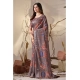Generic Women's Faux_Linen Printed Saree With Unstitched Blouse 5.5Mtr (Light_Brown)