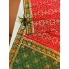 Generic Women's Patola Silk Meena And Zari Woven Saree With Unstitched Blouse 5.5Mtr (Red)